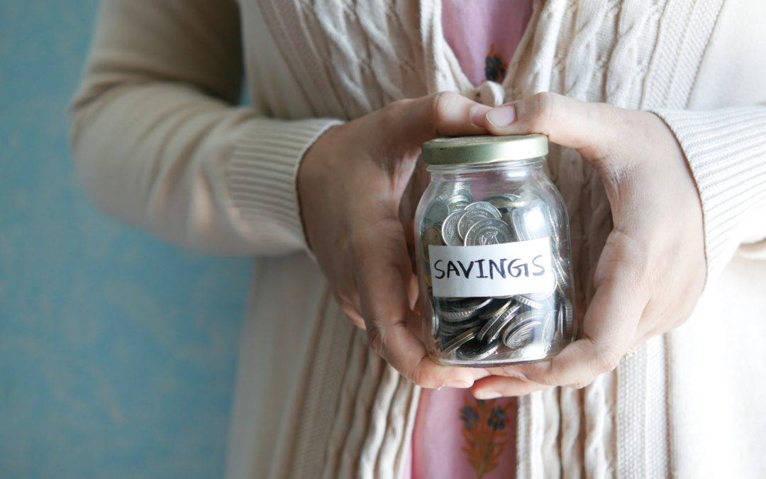 A jar of saved money